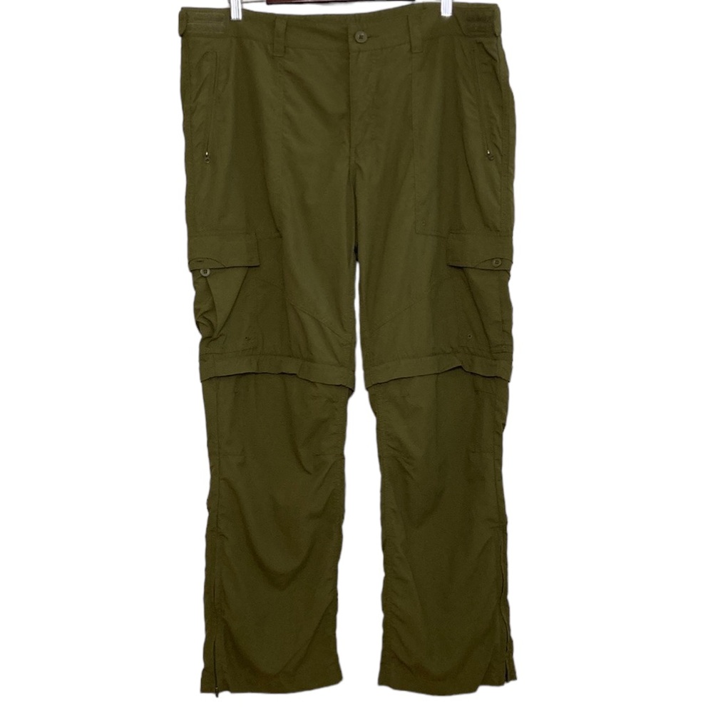 MEC Pants Mens 40 x 32 Green Cargo Convertible Camping Hiking Travel Workwear